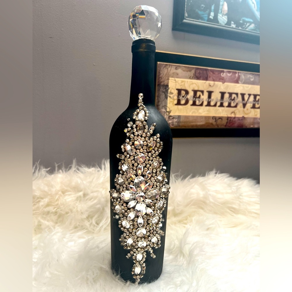 Painted Beautiful Upcycled Crystal Rhinestone Appliqué!